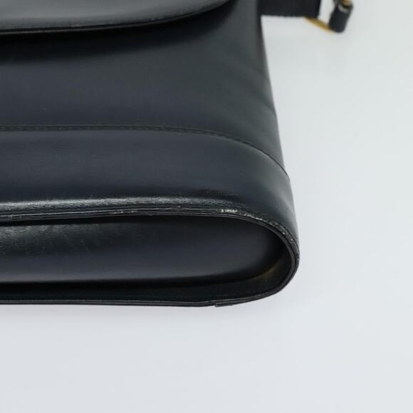 GUCCI Shoulder Bag Leather Navy Gold - Picture 8 of 16